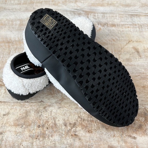 P448 Laby Slippers {white/Black} 38/8 - Picture 8 of 10